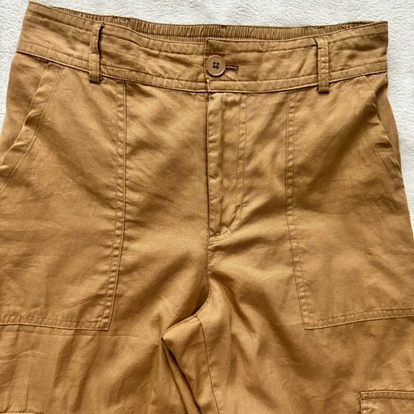 FOR THE REPUBLIC Cotton Khaki Cargo Jogger Pants--M - Picture 3 of 16